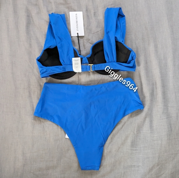 WeWoreWhat Claudia Riviera Bikini Set Matisse Blue - Picture 6 of 8